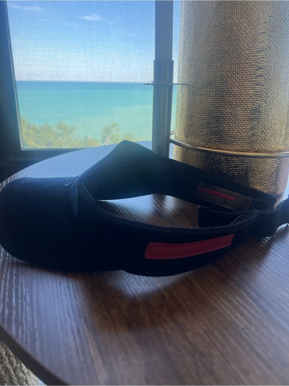 Prada Black VR Head Strap with Red Accent